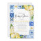 Watercolor Blue Tiles Lemons Italian Baby Shower