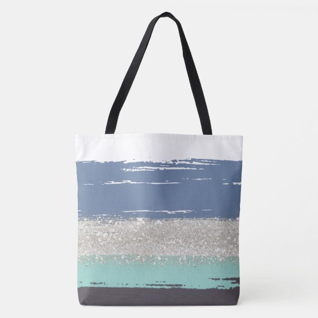 Watercolor Blue Tote Bag (Front)