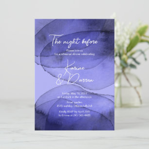Watercolor blue violet lavender Rehearsal Dinner Invitation