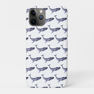 Watercolor Blue Whale iPhone 11 Pro Case