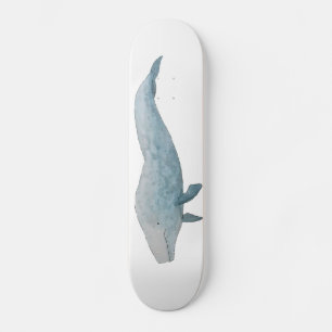 Watercolor Blue Whale Skateboard