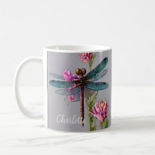 Watercolor Blue Wing Dragonfly,  Coffee Mug