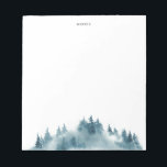 Watercolor Blue Winter Forest Notepad<br><div class="desc">A winter wonderland inspired notepad featuring watercolor illustrations blue forest. This watercolor forest notepad will be a perfect as a personalised gift.</div>