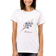 Watercolor Blueberries Botanical