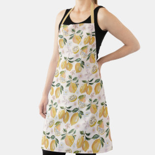 Watercolor Blueberry Pattern Apron