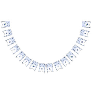 Watercolor blueberry Sweet baby Boy Bunting