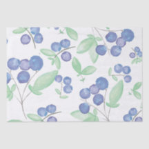 Watercolor Blueberry Tissue Paper