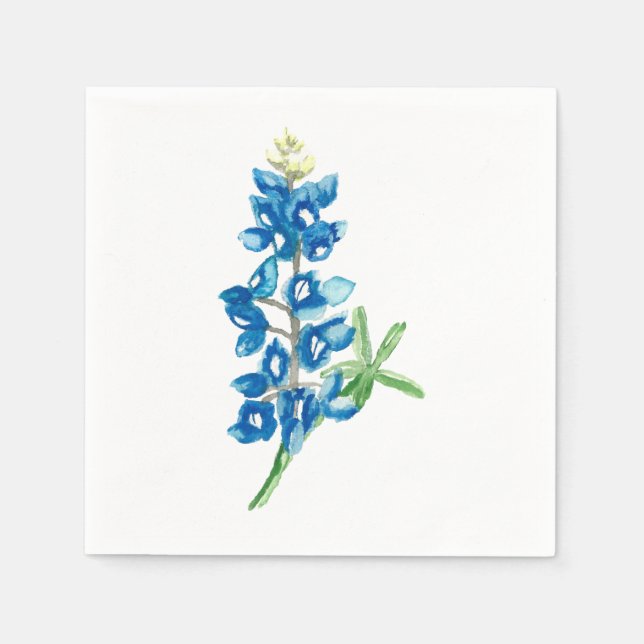 Watercolor Bluebonnet 2 Napkin (Front)