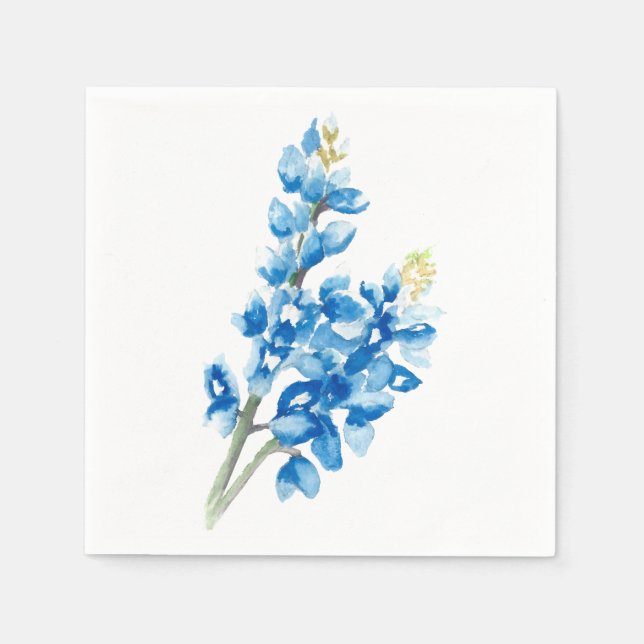 Watercolor Bluebonnet 4 Napkin (Front)