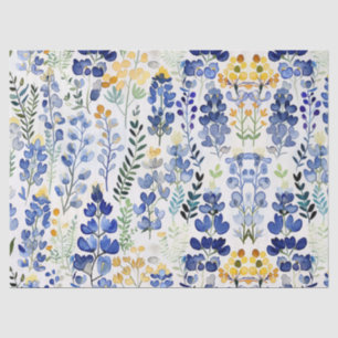 watercolor bluebonnet pattern tissue paper