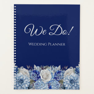 Watercolor BlueFlower Bouquet- Wedding- Planner