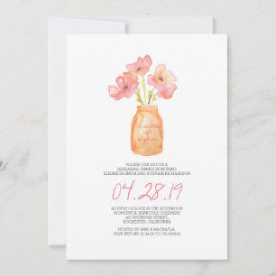 watercolor blush floral REHEARSAL DINNER Invitation