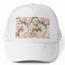 Watercolor Blush Pink Rose and Botanical