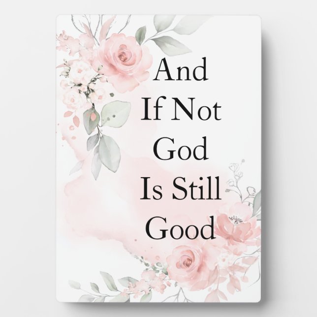 Watercolor Blush Pink Wild Rose  Plaque (Front)