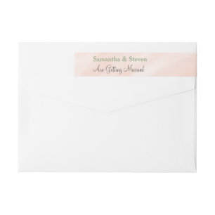 Watercolor Blush Sage Green Wrap Around Label