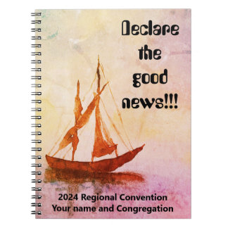Watercolor boat - JW Convention 2024 Notebook