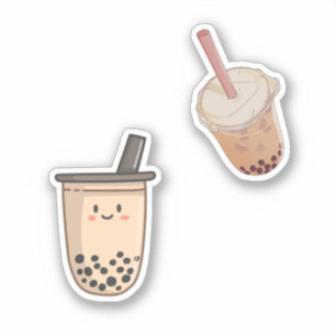 Watercolor Boba   Bubble Milk Tea Lover Sticker