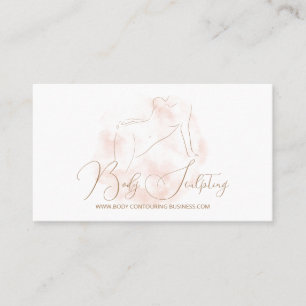 watercolor Body sculpting contouring spa Business Card