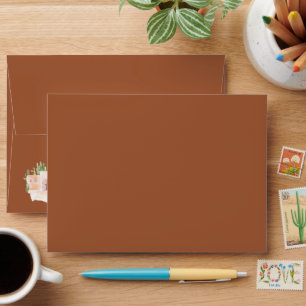 Watercolor Bohemian Cactus Desert   Pre-Addressed  Envelope