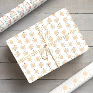 Watercolor Boho Baby Wrapping Paper Sheet