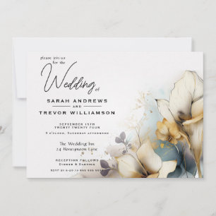 Watercolor Boho Calla Lily Floral  Invitation