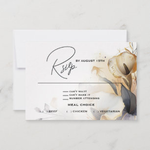 Watercolor Boho Calla Lily Floral RSVP Card
