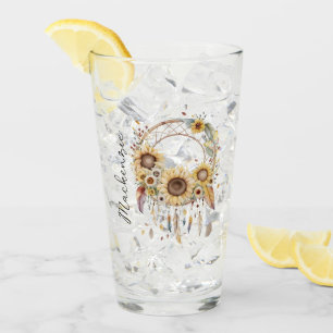 Watercolor Boho Dreamcatcher Glass