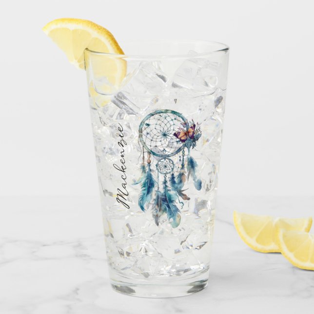 Watercolor Boho Dreamcatcher Glass (Front Ice)