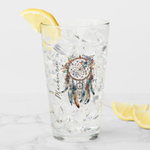Watercolor Boho Dreamcatcher Glass