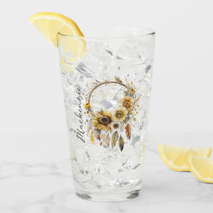 Watercolor Boho Dreamcatcher Glass