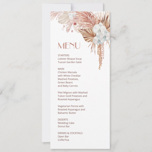 Watercolor Boho Floral    Invitation (Front)