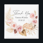 watercolor Boho Floral Pampas Grass Wedding favor Magnet<br><div class="desc">watercolor Boho Floral Pampas Grass Wedding favor magnet</div>