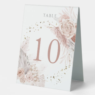 watercolor boho flowers Table Number 10
