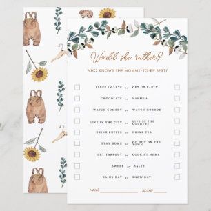 Watercolor Boho Gender Neutral Baby Shower Games
