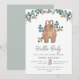Watercolor Boho Gender Neutral Shower Invitation