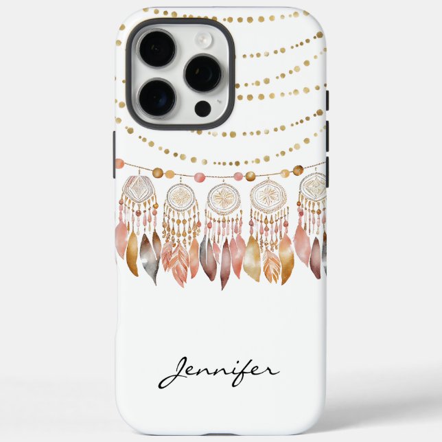 Watercolor Boho Indian Dreamcatcher iPhone Case-Mate iPhone Case (Back)