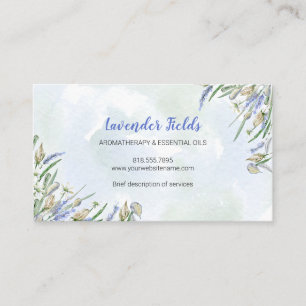 Watercolor Boho Lavender Business Card