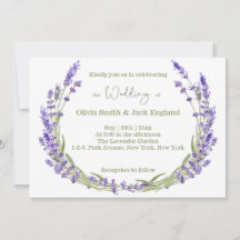 Watercolor Boho Lavender Wedding