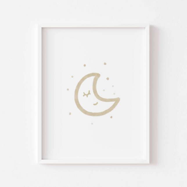 Watercolor boho minimalist moon poster (Creator Uploaded)