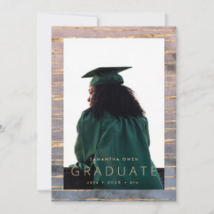 watercolor boho ombre modern golden foil announcement