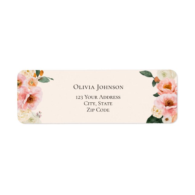 Watercolor Boho Pink Floral Bridal Shower  (Front)