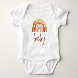 Watercolor Boho Rainbow Baby  Bodysuit