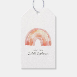 Watercolor Boho Rainbow Minimalist Gift Tags