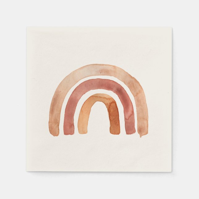 Watercolor Boho Rainbow Napkin (Front)