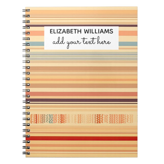 Watercolor Boho Rainbow Notebook (Front)