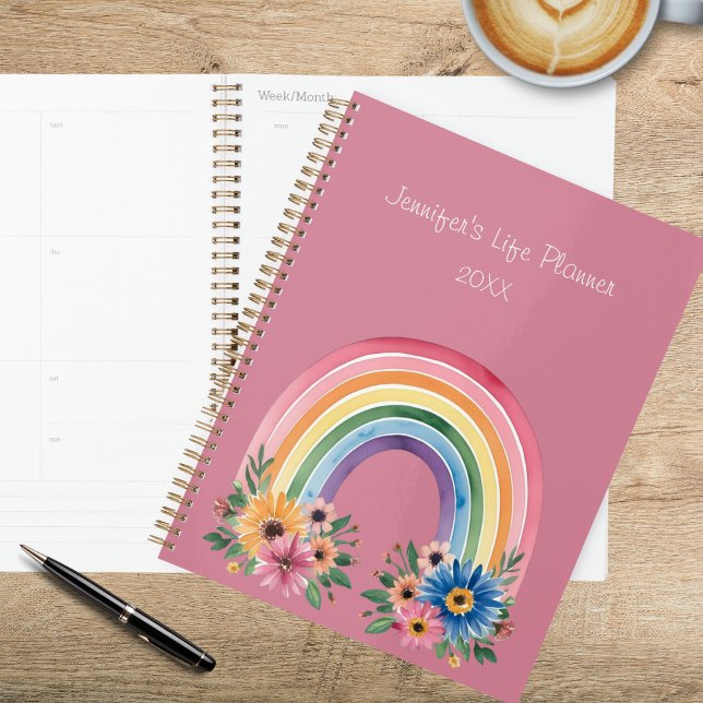 Watercolor Boho Rainbow  Planner (Creator Uploaded)