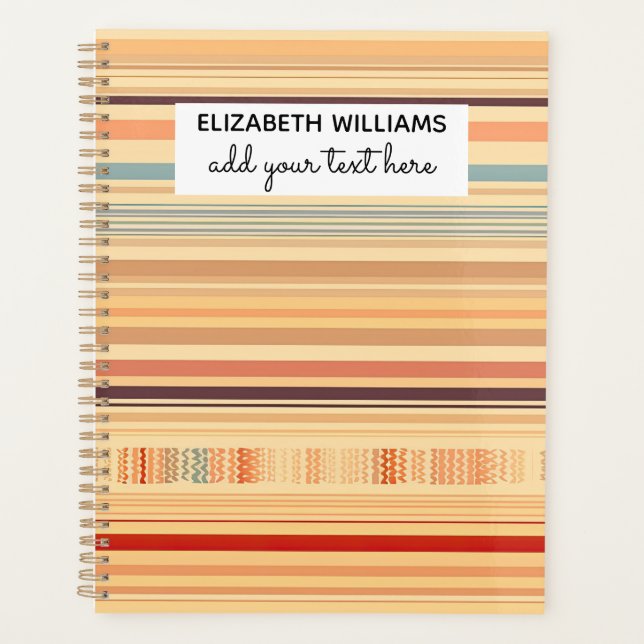 Watercolor Boho Rainbow Planner (Front)
