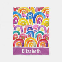 Watercolor boho rainbows personalised children