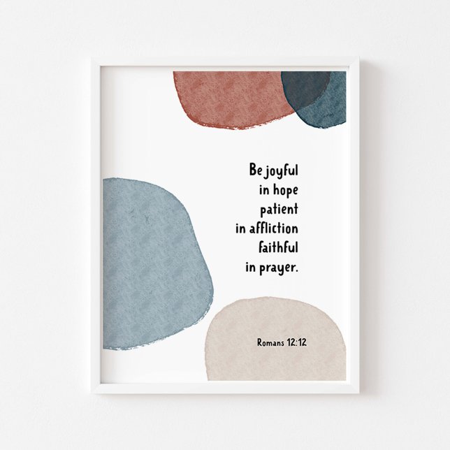 Watercolor boho Romans 12:12 poster (Creator Uploaded)