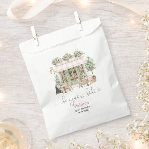 Watercolor bonjoor bebe baby shower Paper Plat Favour Bags